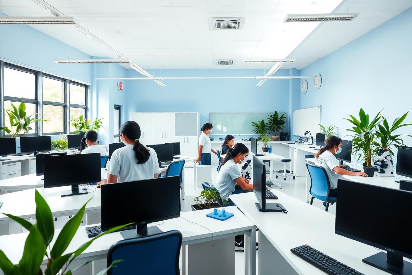Estrutura moderna da Escola Anjos Aguiar